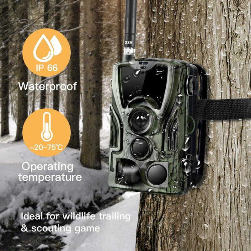 Waterproof 3G Hunting Trail Camera With Night Vision And 120 Degree Pir Angle