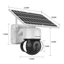 3Mp Solar Dome 4G Camera With Waterproof Ip66 Two-Way Audio Pir Motion Detection And Night Vision - Black