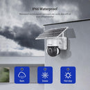 3Mp Solar Dome 4G Camera With Waterproof Ip66 Two-Way Audio Pir Motion Detection And Night Vision - Black