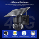 3Mp Solar Dome 4G Camera With Waterproof Ip66 Two-Way Audio Pir Motion Detection And Night Vision - Black