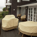 Waterproof Bbq Cover with Sundry Bag - Oxford Cloth 178x61x122cm Beige