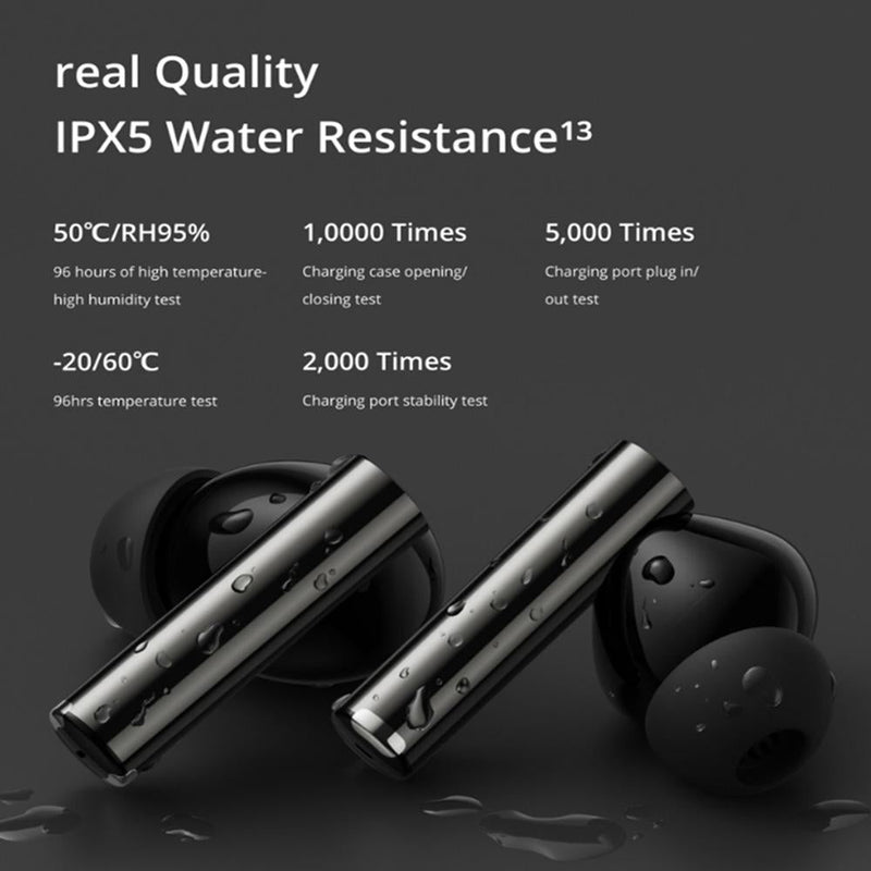 Wireless Bluetooth Earphones with 3d Spatial Sound and Active Noise Reduction - Black