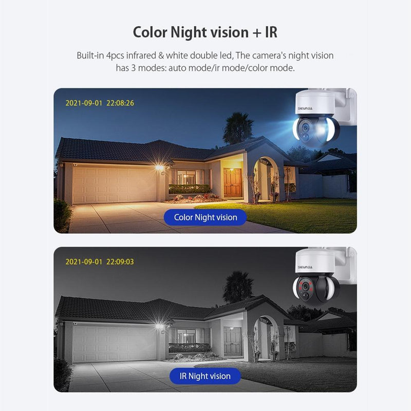 3Mp Solar Dome 4G Camera With Waterproof Ip66 Two-Way Audio Pir Motion Detection And Night Vision - White