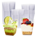 288x Premium Plastic Square Dessert Cups BPA Free Extra Strong Bulk