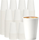 1000x 12oz Premium Paper Coffee Cups in White Bulk Wax Free Extra Strong in White