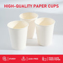 1000x 12oz Premium Paper Coffee Cups in White Bulk Wax Free Extra Strong in White