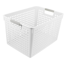 24x Premium Plastic Storage Basket Bulk w/ Grip Handles 27*18*14cm