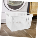 24x Premium Plastic Storage Basket Bulk w/ Grip Handles 27*18*14cm
