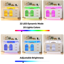 Buffet Sideboard Cabinet With RGB LED Light and Charging Station Console Coffee Bar White