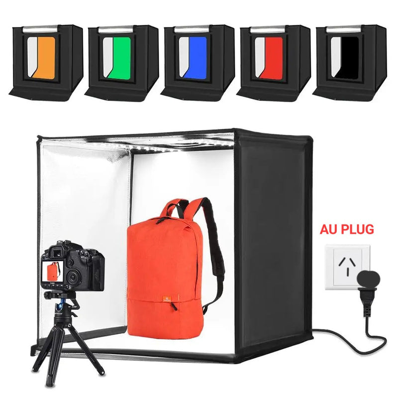 60cm Light Box Bi-Colour Photography Portable Photo Studio Shooting Tent with 6 PVC Backdrops