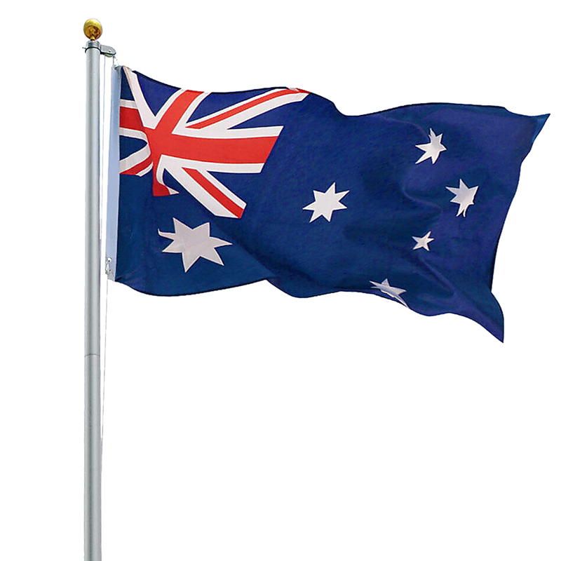 6.0m Flag Pole Full Set / Kit w Australian Flag