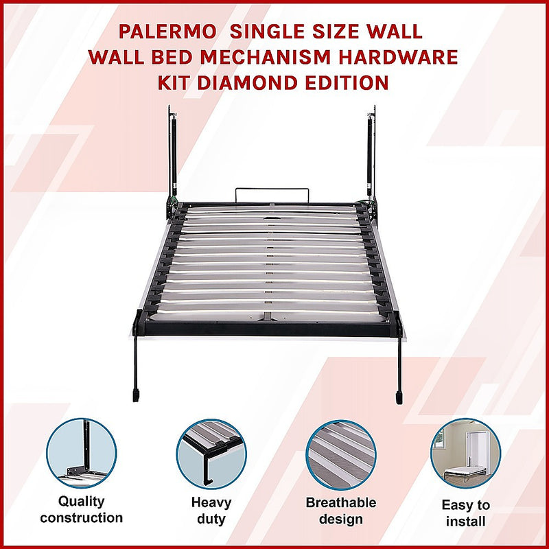 Palermo Single Size Wall Bed Mechanism Hardware Kit Diamond Edition