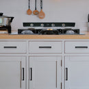 5 x 128mm Kitchen Handle Cabinet Cupboard Door Drawer Handles square Black furniture pulls