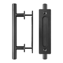 Carbon Steel Door Handle & Flush Pull Wood Door Gate Hardware 12"