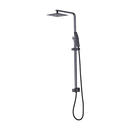 WELS 8" Rain Shower Head Set Square Dual Heads Faucet High Pressure Hand Held