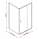 Semi Frameless Shower Screen (98~106)x 195cm & (98~101)x 195cm Side AS/NZS Glass