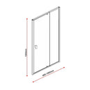 Adjustable Semi Frameless Shower Screen (98~106) x 195cm Australian Safety Glass