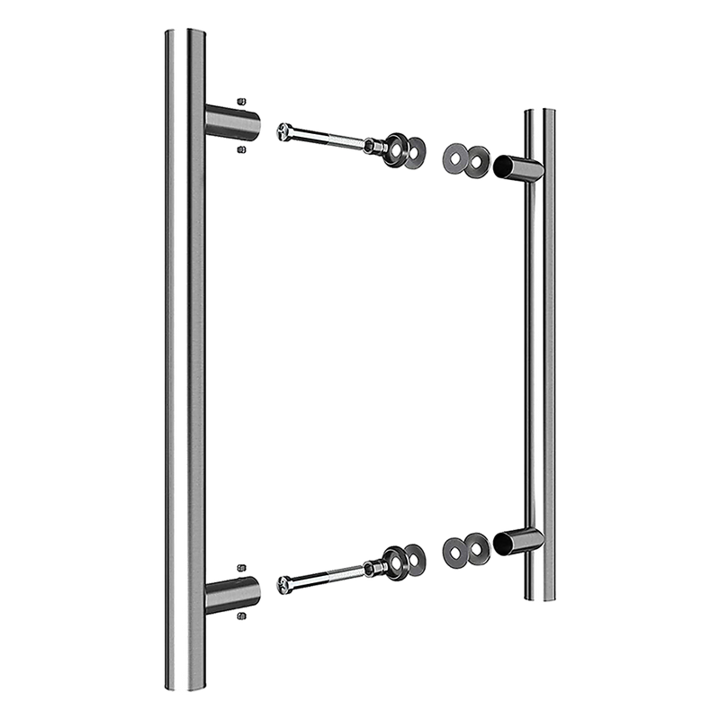 Round 300mm Push Pull Stainless Steel Door Handle Entrance Entry Shower Glass