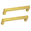 15x Brushed Brass Drawer Pulls Kitchen Cabinet Handles - Gold Finish 128mm