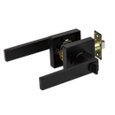 Door Handle Set Lever Privacy Function Square Black