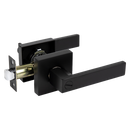 Door Handle Set Lever Privacy Function Square Black