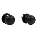 Door Handle Set Passage Function Round Black