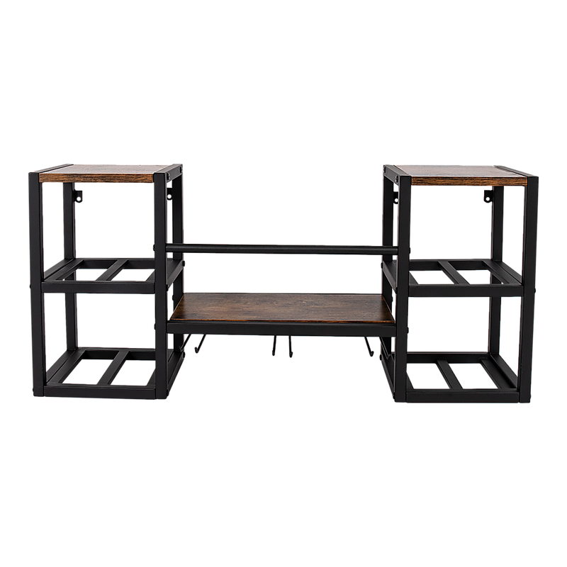 Wall Mounted Wine Rack 3 Stem Glass Holder Storage Organiser