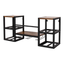 Wall Mounted Wine Rack 3 Stem Glass Holder Storage Organiser