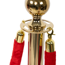 4 x Queue Barriers + 3 Ropes Exhibition Crowd Control Bollards