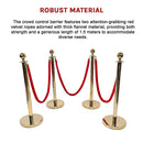 4 x Queue Barriers + 3 Ropes Exhibition Crowd Control Bollards
