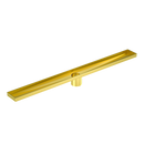 900mm Bathroom Shower Brushed Brass Grate Drain w/ Centre outlet Floor Waste Square Pattern