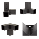 Roof Pergola Gazebo Shed Matte Black Steel Brackets DIY Kits