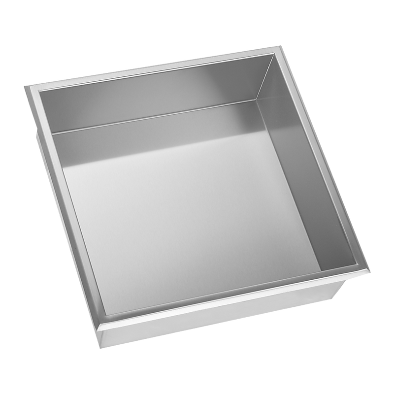 336 x 336 x 101mm Shower Niche Single Shelf Organizer No Tile Needed in Stainless Steel Finish