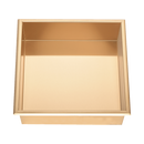 336 x 336 x 101mm Shower Niche Single Shelf Organizer No Tile Needed in Gold