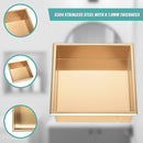 336 x 336 x 101mm Shower Niche Single Shelf Organizer No Tile Needed in Gold