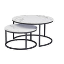 Coffee Table Round Marble Design Nesting Side Furniture