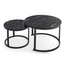 Coffee Table Round Marble Design Nesting Side Furniture