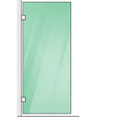 80x210cm Single Shower Glass Screen with Nickel Wall & Floor Channel