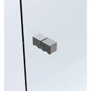 Brass Shower Door Square knob Handle in Gunmetal