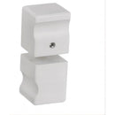Brass Shower Door Square knob Handle in White