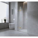 90cm Wall to Wall Frameless Shower Screen with White Brackets and SS Hinges