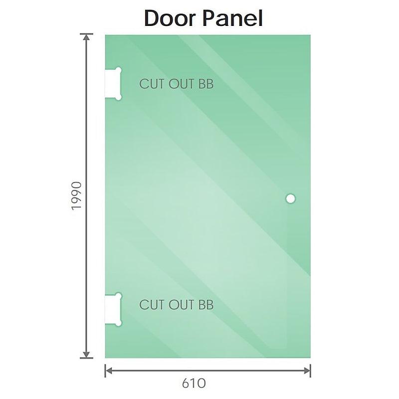 90cm Wall to Wall Frameless Shower Screen with White Brackets and SS Hinges