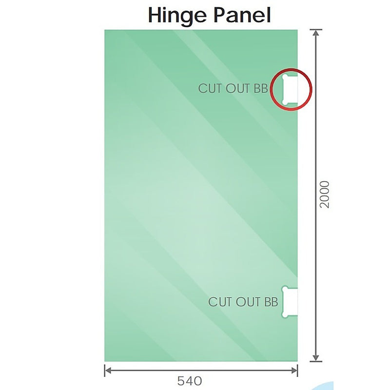 120cm Wall to Wall Frameless Shower Screen with White Brackets and SS Hinges