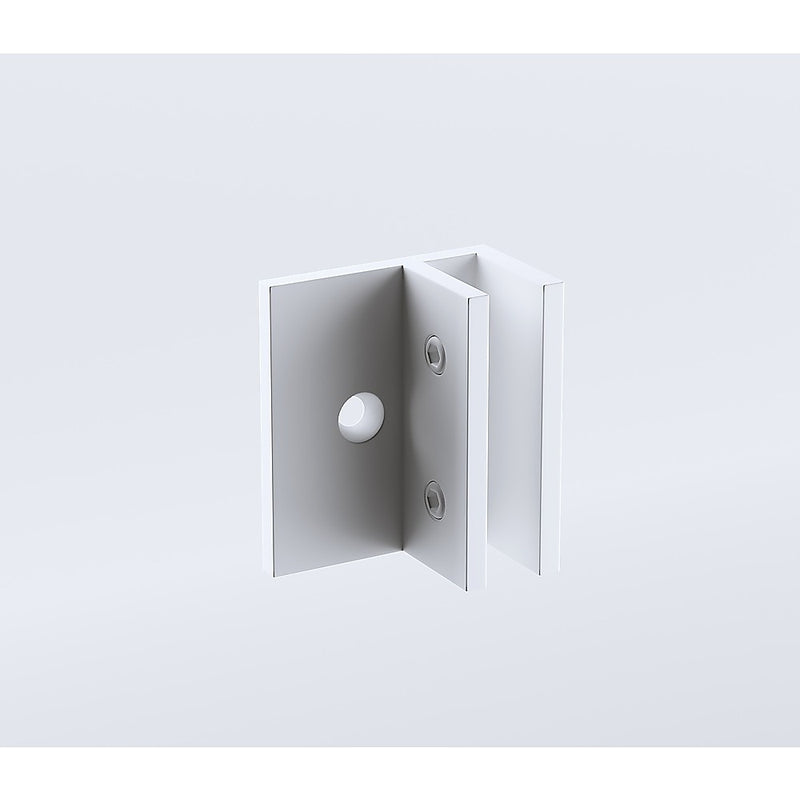 120cm Wall to Wall Frameless Shower Screen with White Brackets and SS Hinges