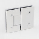 120cm Wall to Wall Frameless Shower Screen with White Brackets and SS Hinges