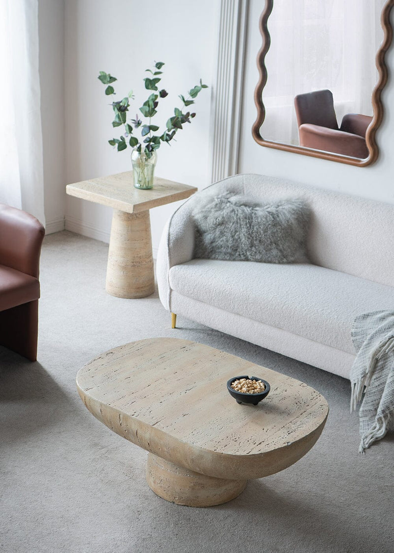 LOGAN CEMENT COFFEE TABLE (DELIVERY TO SOME AREAS - SEE DESCRIPTION)