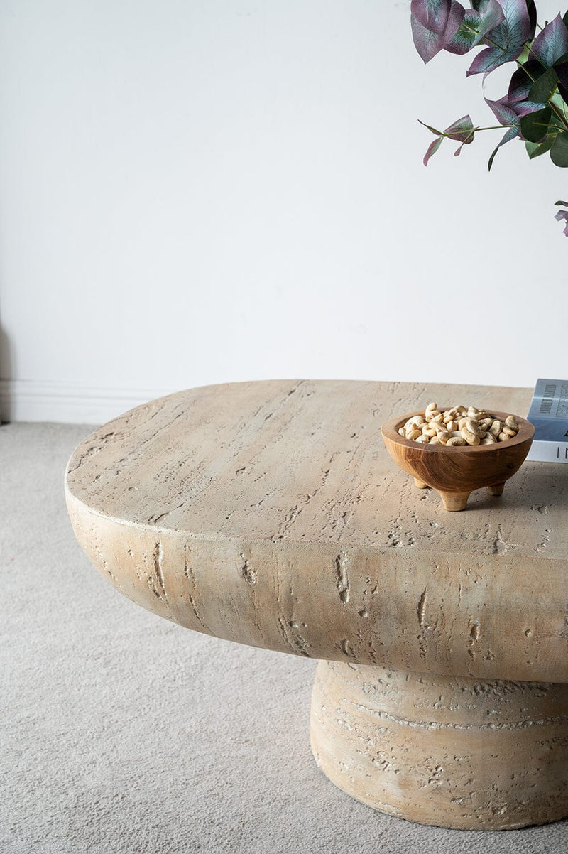 LOGAN CEMENT COFFEE TABLE (DELIVERY TO SOME AREAS - SEE DESCRIPTION)