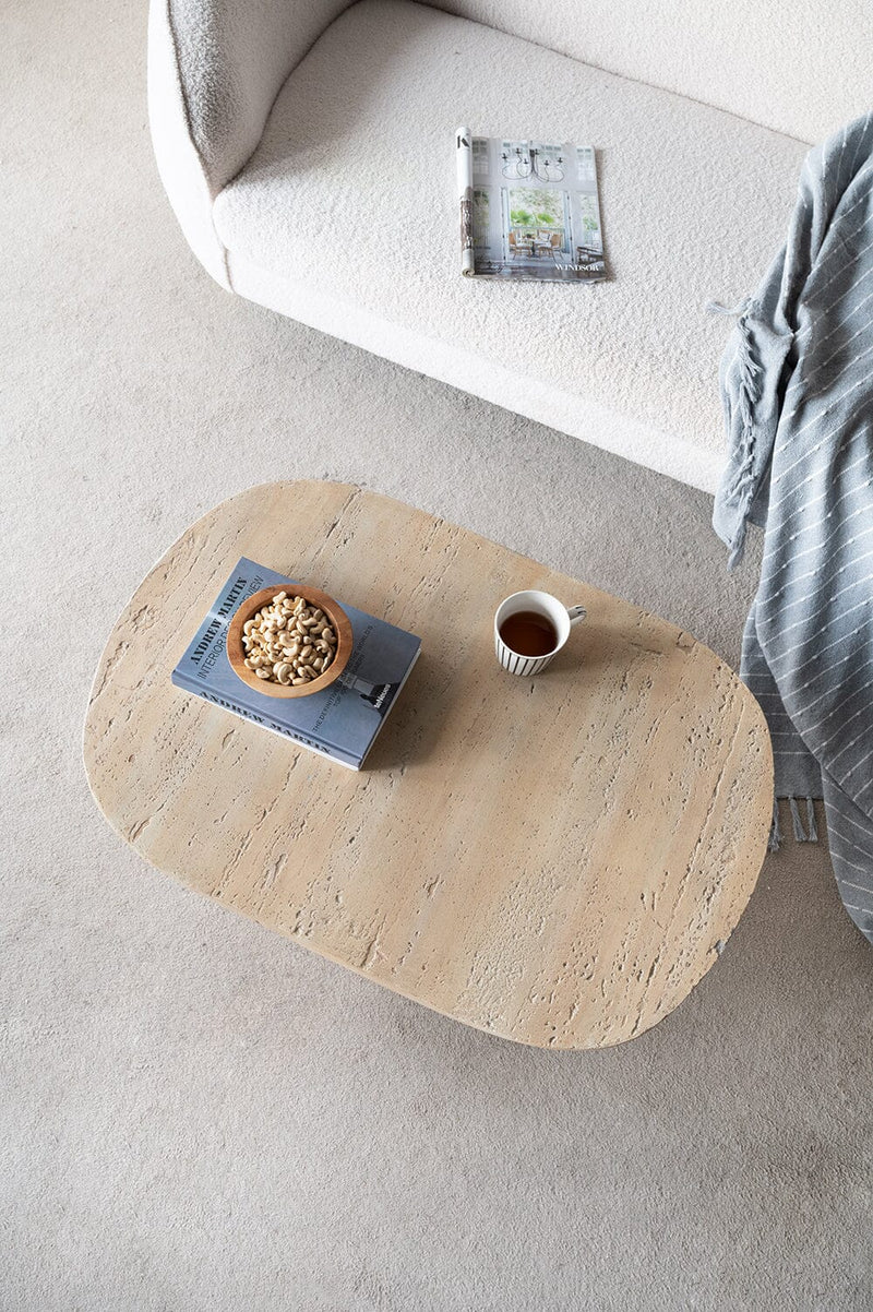 LOGAN CEMENT COFFEE TABLE (DELIVERY TO SOME AREAS - SEE DESCRIPTION)