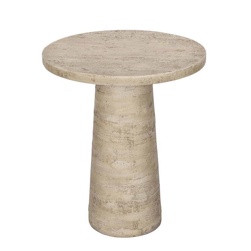 LOGAN CEMENT ROUND SIDE TABLE (selected states delivery only - check description)