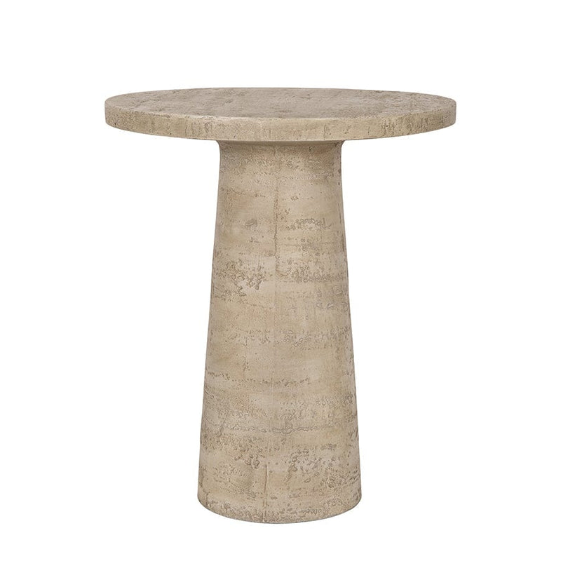 LOGAN CEMENT ROUND SIDE TABLE (selected states delivery only - check description)